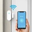 4 Pack WiFi Door and Window Sensors, Tuya Smart Alarm with Notification APP Control Home Security Alarm System