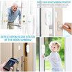 4 Pack WiFi Door and Window Sensors, Tuya Smart Alarm with Notification APP Control Home Security Alarm System