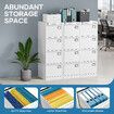 4 Drawer File Cabinet Steel Office Storage Metal White Chest Cupboard Vertical Filing Organiser Locking Unit Furniture for Letter Legal A4 F4 Document