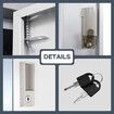 15 Doors Locker Cabinet Steel Storage Cupboard Metal File Organiser Home School Garage Office Gym Dorm Student Employee Staff Locks Card Slots 185cm