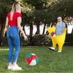 Granny Pants Yard Game, Granny Pants Outdoor Game with 2 Bouncy Balls, Giant Outdoor Recreational Tossing Games for Men Women, Yellow