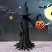 Cracker Barrel Witch Statue,  20CM Halloween Resin Figurine, Retro Magician Decor, Dark Fantasy Ornament, Festival Collectible