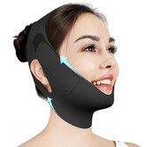 Chin Strap for Sleeping,Adjustable Chin Strap,Jaw Strap,Jawline Shaper,V Line Lifting Mask,BLACK