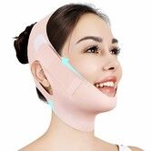 Chin Strap for Sleeping,Adjustable Chin Strap,Jaw Strap,Jawline Shaper,V Line Lifting Mask,Pink