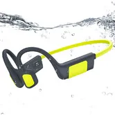Swimming Headphones Underwater, IPX8 Waterproof Bone Conduction Headphones Bluetooth 5.4 with 32GB MP3 Player Memory for Swimming Running Cycling