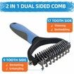 Pet Brush For Shedding Grooming,9 Pcs Pet Hair Brush Kit With Nail Clippers And File Brush Comb For All Small And Large Dogs,Cats Color Blue
