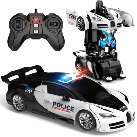 Car Bot Remote Control 2.4GHZ Remote Control Car One-Click Becoming Robot Transforming Toys ...