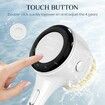 Electric Body Brush Back Scrubber, Rechargeable Spinning Bath Brush with 4 Speeds, Waterproof Long Handle Body Scrubber with 5 Heads (White)