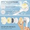 Electric Body Brush Back Scrubber, Rechargeable Spinning Bath Brush with 4 Speeds, Waterproof Long Handle Body Scrubber with 5 Heads (White)