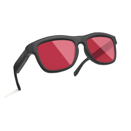 AI Translation Bluetooth Smart Sunglasses With Photochromic Lenses Voice Control Music Calls Remote Photography Color Red