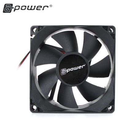 A-Power 8CM 3 Pin Computer Case Cooler Ball Bearing Fan - Black