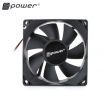 A-Power 8CM 3 Pin Computer Case Cooler Ball Bearing Fan - Black