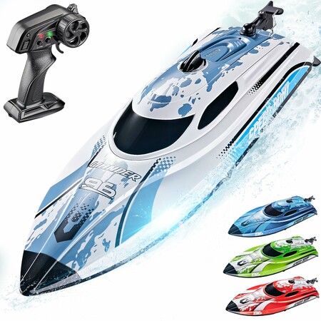 RC Boat,12 inch Remote Control Boat,25 KPH Fast RC Speed Boats with 700mAh Battery,Ideal Waterproof Toy Boats for Lakes & Pools,WHITE
