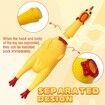 6 Pcs Large Screaming Chicken Dog Toys, Yellow Rubber Chicken 12 inch,Squeeze Squeaky and Screaming Chicken, Prank Novelty Toy for Boys Girls or Men Women