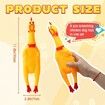 6 Pcs Large Screaming Chicken Dog Toys, Yellow Rubber Chicken 12 inch,Squeeze Squeaky and Screaming Chicken, Prank Novelty Toy for Boys Girls or Men Women