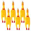 6 Pcs Large Screaming Chicken Dog Toys, Yellow Rubber Chicken 12 inch,Squeeze Squeaky and Screaming Chicken, Prank Novelty Toy for Boys Girls or Men Women