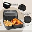 Airfryer Accessories For Philips Airfryer Dual Basket 3000 Series NA350/NA550 Including Cooking Grate,Bread Baking Moulds,Kitchen Tongs