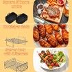 Airfryer Accessories For Philips Airfryer Dual Basket 3000 Series NA350/NA550 Including Cooking Grate,Bread Baking Moulds,Kitchen Tongs