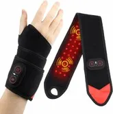 Cordless Rechargeable Infrared Heating Pad Red Light Therapy Wrist Wrap for Hand, Finger, and Joint Discomfort for Office Workers and Sports Enthusiasts