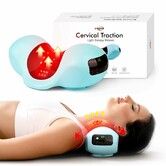 Red Light Neck Traction Pillow, Neck Stretcher for Neck Relief, Cervical Traction Device for Tension Headache and Neck Hump Corrector