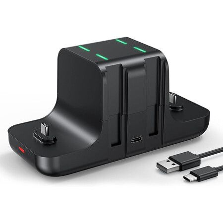 Controller Charger Dock for Nin-tendo Switch Pro Controller and Joy con, 6 in 1 Fast Charging Dock Station for Switch