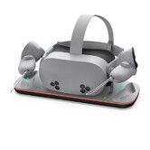 Charging Station for Meta Quest 3 and Oculus Quest 3S, VR Accessories Charging Station with LED Light for Oculus Quest 3/ 3S