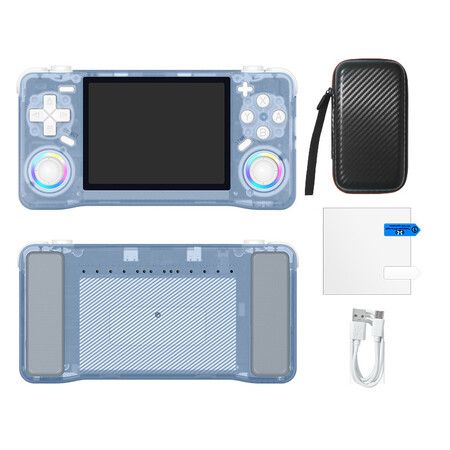 Blue 64GB XF35 Open Source Handheld Gamiing Console Over 30 Major Emulator Games Supported Ideal For Retro Gaming Enthusiasts And Collectors