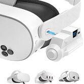 Battery Pack for Oculus Quest 2/Meta Quest 3/Meta Quest 3S, 5000mAH 9V/2A Fast Charging LCD Display Lightweight Portable Rechargeable Power Bank