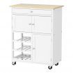Artiss Kitchen Island Trolley Rolling Serving Cart Storage Cart Drawer Cupboard