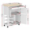 Artiss Kitchen Island Trolley Rolling Serving Cart Storage Cart Drawer Cupboard