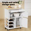 Artiss Kitchen Island Trolley Rolling Serving Cart Storage Cart Drawer Cupboard
