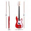Alpha Electric Guitar Bass 47 Inch Red