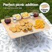 Alfresco 2 Person Picnic Basket Set with Table Blanket Cooler Wooden Insulated