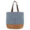 Alfresco 4 Person Picnic Basket Bag Set Wooden Blanket Cooler Outdoor Insulated
