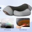 Pillow Traction Massager,3 in 1 Neck 3D Ergonomic Pillow with Heating Cervical Traction,Deep Massage and Relaxation,Sleep Aid(Gray)
