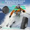 Motorcycle Helmet Headsets Bluetooth 5.3,Real Wireless Hands-Free Kit with Charging Box and Remote Control,Suitable for Riding,Skiing,Climbing