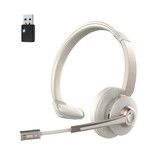 Wireless Headset, Bluetooth Headphones with Microphone Noise Canceling & USB Dongle,Singler-Ear Bluetooth Headset with Mic Mute