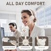 Wireless Headset, Bluetooth Headphones with Microphone Noise Canceling & USB Dongle,Singler-Ear Bluetooth Headset with Mic Mute
