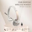 Wireless Headset, Bluetooth Headphones with Microphone Noise Canceling & USB Dongle,Singler-Ear Bluetooth Headset with Mic Mute