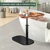 C Shaped Side Table with Adjustable Height, End Table for Sofa, Laptop, 360°Swivel Adjustable Side Table for Living Room, Bedroom, Bathtub, Small Spaces
