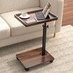 C Table End Table Adjustable Height, 360°Swivel TV Tray Table for Small Spaces, Couch Tables That slide under, C Shaped Side Tables living roomfor Sofa,
