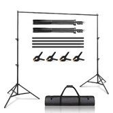 Backdrop Stand Kit, 2.6x3m Adjustable Photography Background Photo Backdrop Stand for Green Screen, Wedding, Parties, Photoshoot, Advertising Display