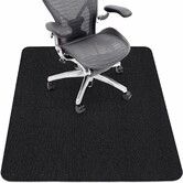 Office Chair Mat for Hardwood Floor, 36" × 48" Gaming Rolling Floor Mat, Under Desk Low-Pile Rug, Large Anti-Slip Multi-Purpose Hard Black