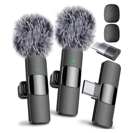 Professional Microphone for iPhone, iPad, Android, Lavalier Microphone for Video Recording, iPhone Mic Crystal Clear Recording