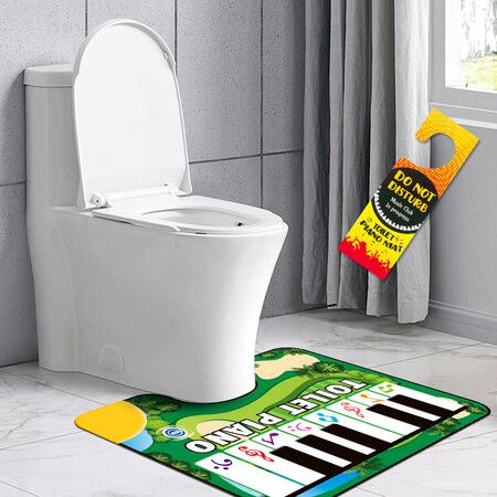 Toilet Piano Mat Electronic Keyboard Floor Rug Musical Potty Training Aid Novelty Christmas Gift