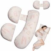 Pregnancy Pillow for Women Full Body Maternity Pillow for Back & Hip Support,Removable Soft Cover for Side Sleeper Comfort