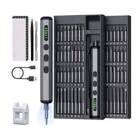 Mini Electric Screwdriver 3.7V, Cordless Screwdriver Set, Precision Electric Screwdrivers 70 in 1 Magnetic Bits, Rechargeable Portable Repair Tool Kit