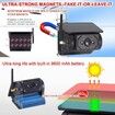 Solar-Powered Wireless Backup Camera with Smart Human Vehicle Detection,WiFi Connectivity,Cordless Magnetic Mount Rear View Camera for Truck,Trailer