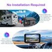 Solar-Powered Wireless Backup Camera with Smart Human Vehicle Detection,WiFi Connectivity,Cordless Magnetic Mount Rear View Camera for Truck,Trailer