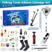 Fishing Advent Calendar for Men Women Teen Boys, 2025 Fishing Tools Accessories Kit Christmas Countdown Gifts, 24 Days Surprises for Fish Lovers